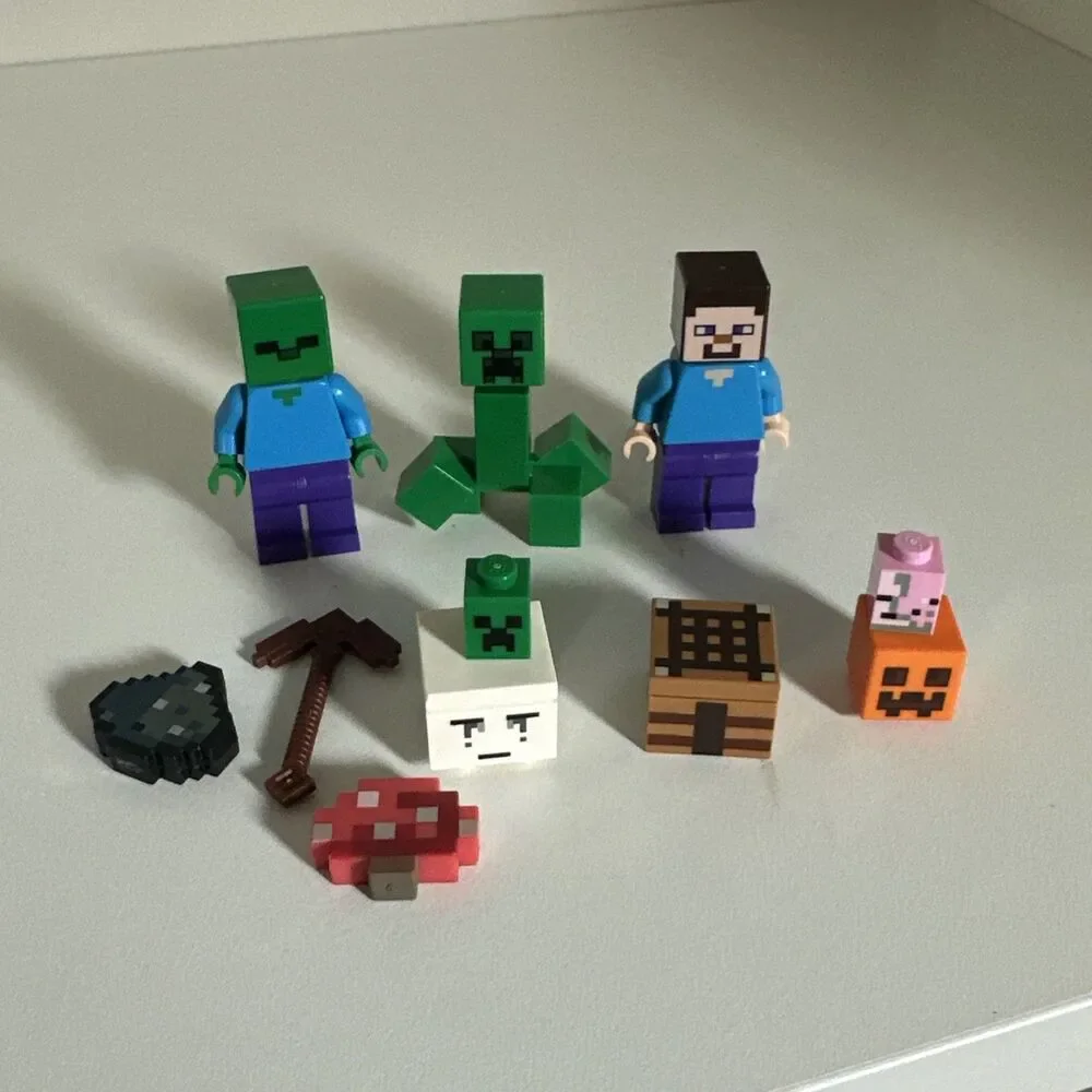 Lego Minecraft Lot Minifigure Creeper Steve Zombie + MORE! Minifigures